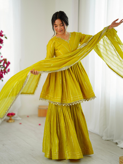 Mul Chanderi Sharara Set