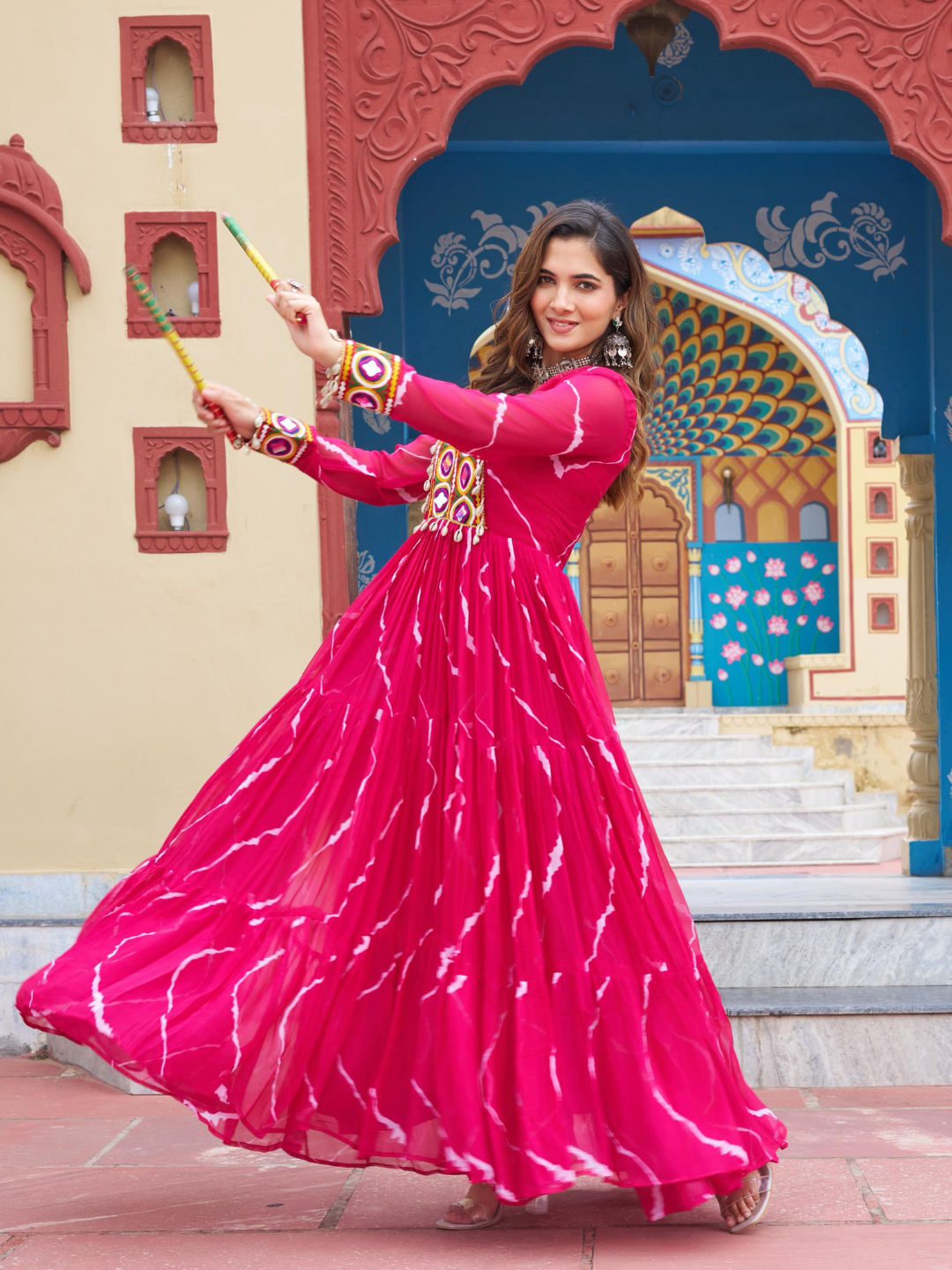 Navratri Gown with Kutchi Embroidery