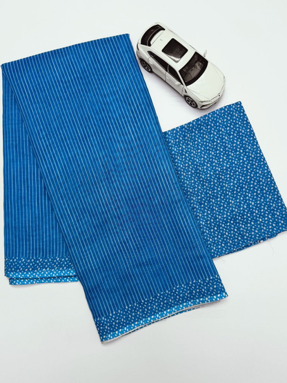 Blue Soft Linen Saree