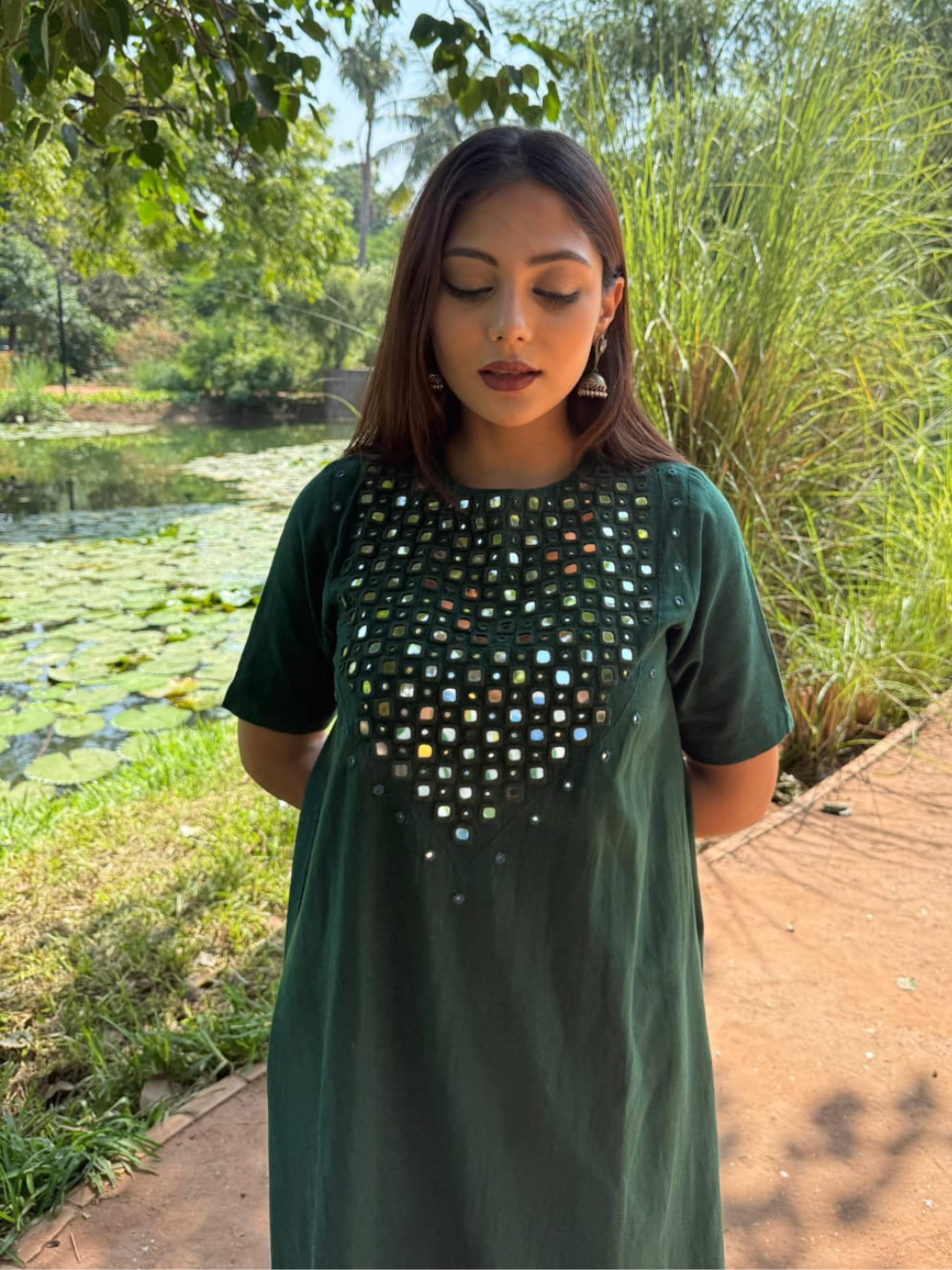Emerald Breeze Cotton Co-ord Set