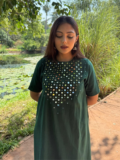 Emerald Breeze Cotton Co-ord Set