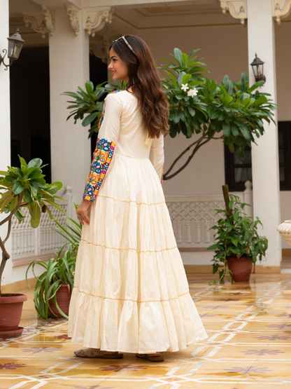 Kutchi Grace Flared Navratri Gown