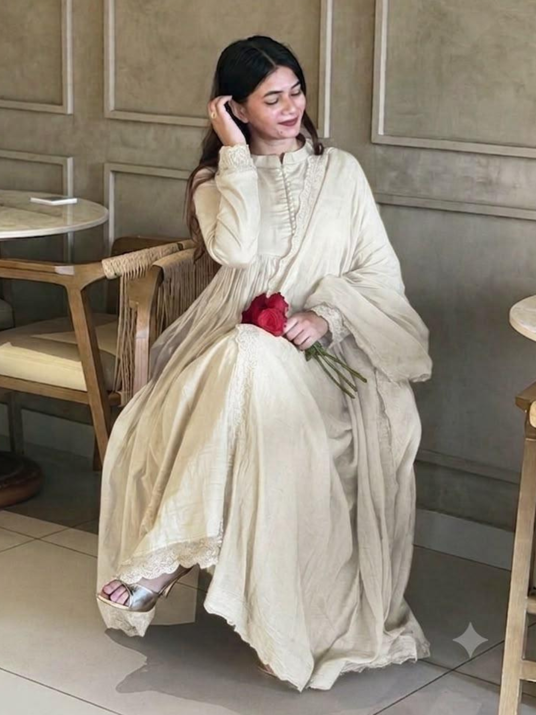 Classic Elegance in Roman Silk Dupatta Set