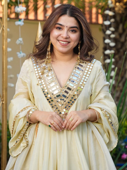 Radiant Reflections Off-White Sharara