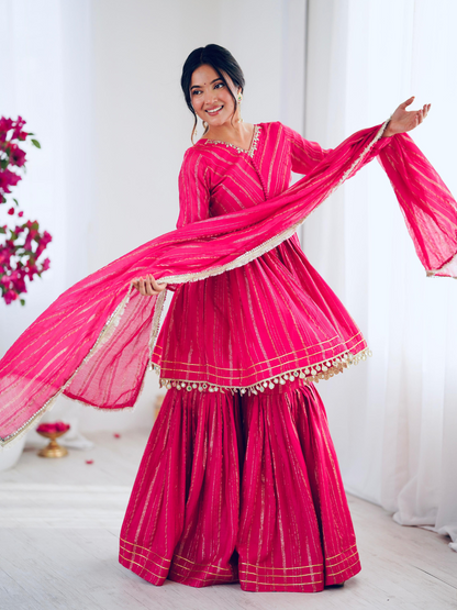 Mul Chanderi Sharara Set