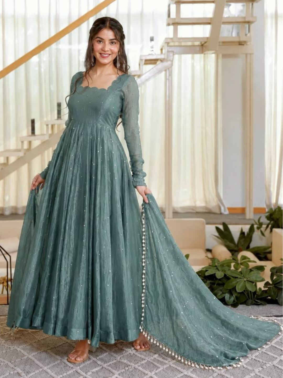 Celebration Edit Premium Anarkali Dupatta Set