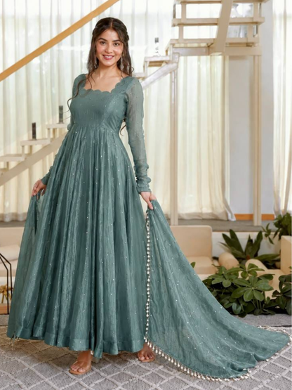 Celebration Edit Premium Anarkali Dupatta Set