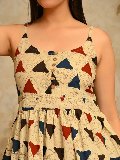 Playful Cotton Peplum Top