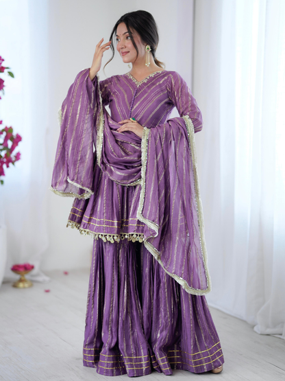 Mul Chanderi Sharara Set