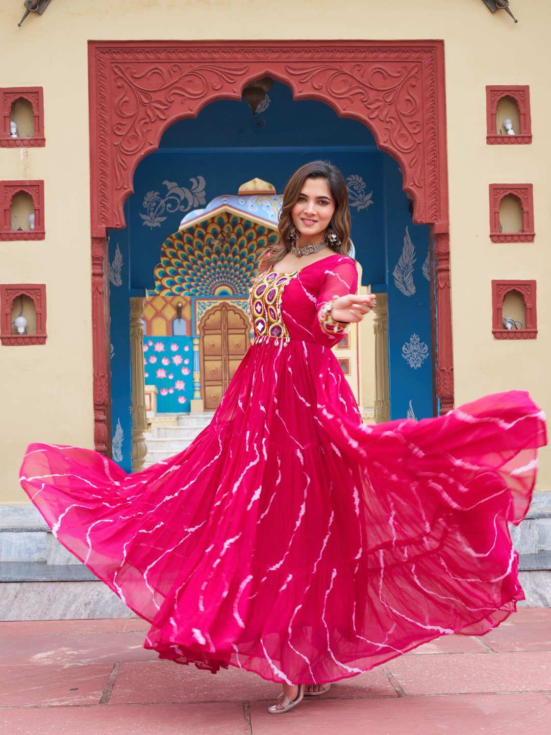 Navratri Gown with Kutchi Embroidery