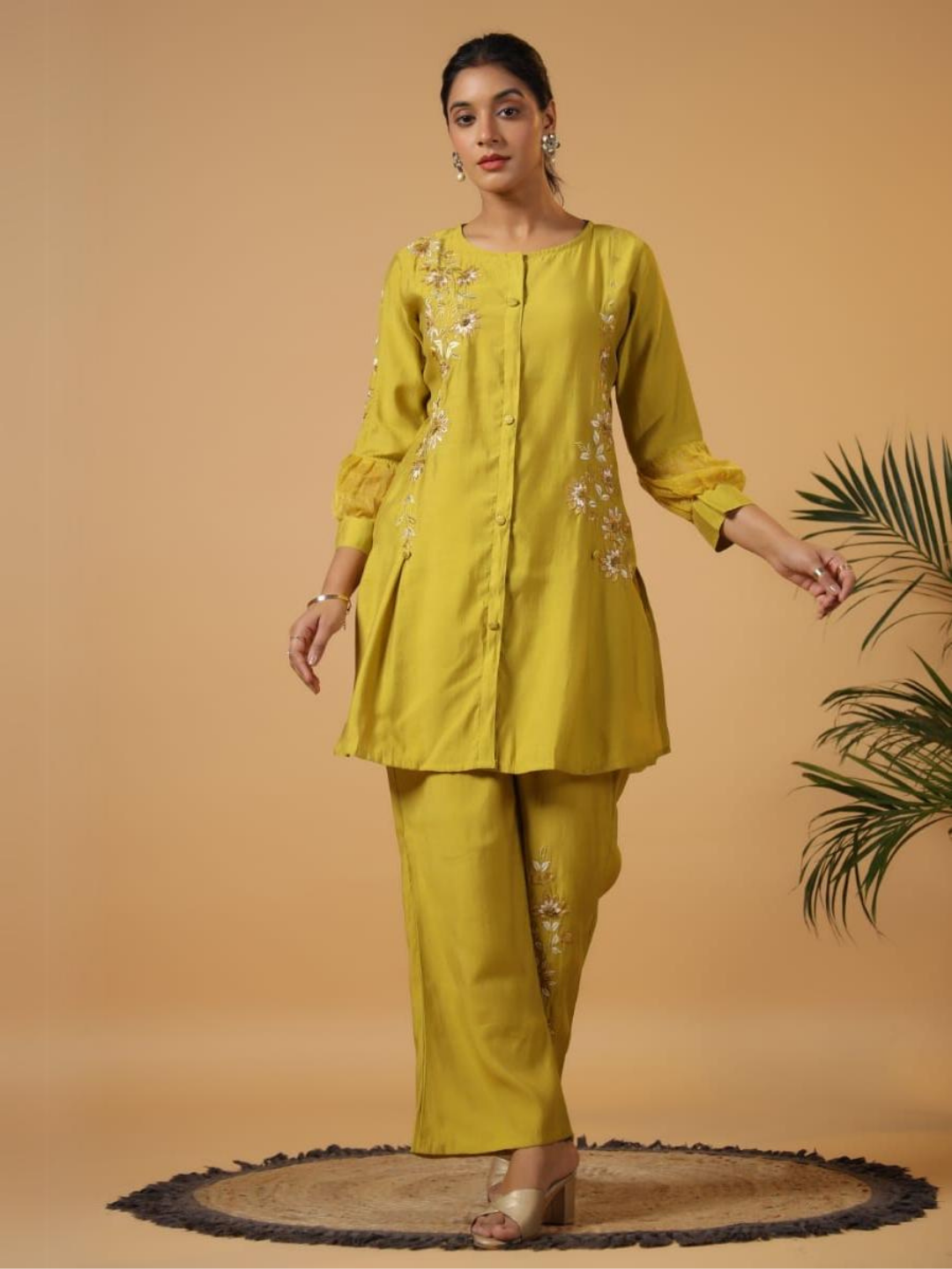 Mustard Muslin Co-Ord Set