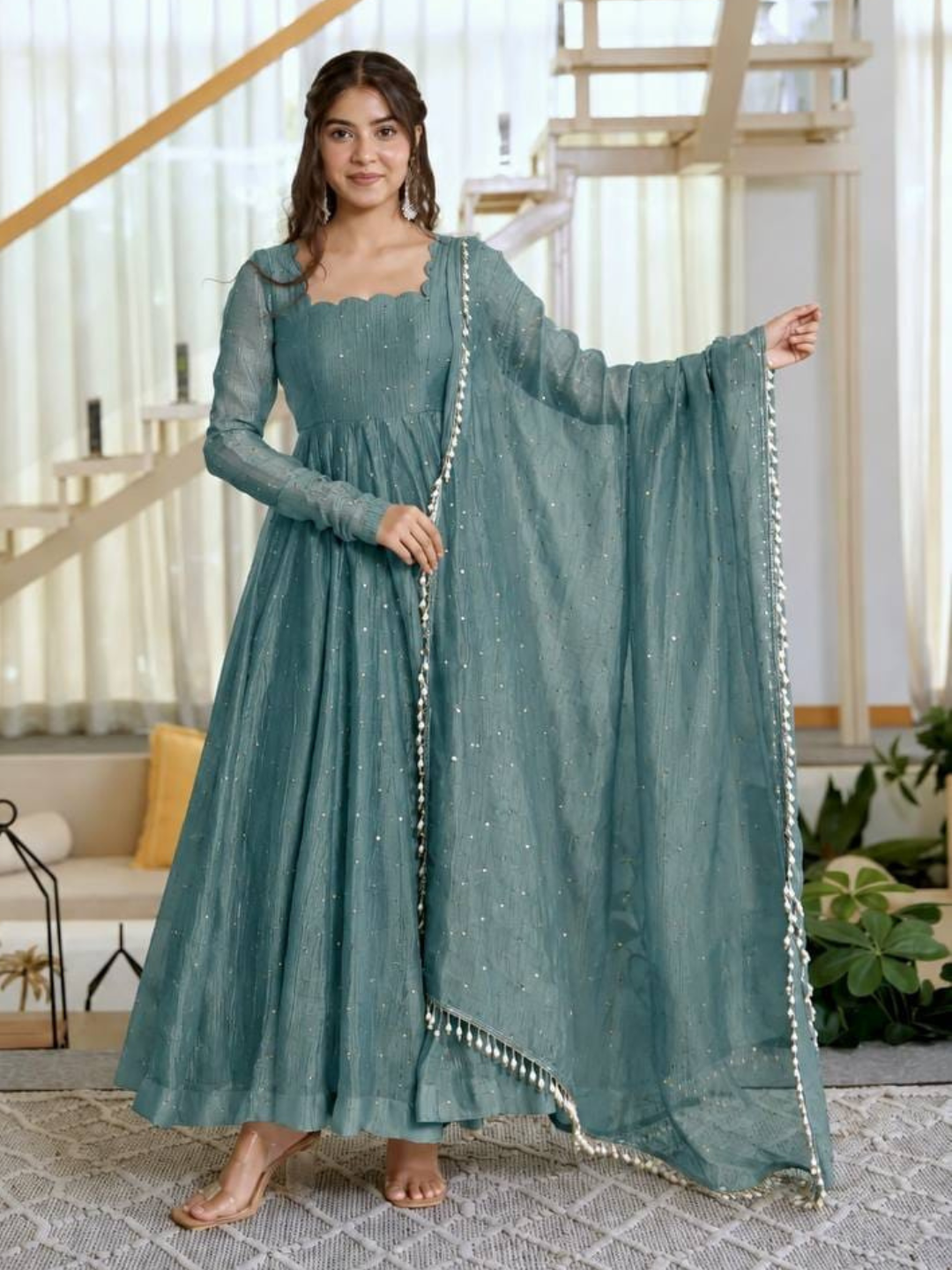 Celebration Edit Premium Anarkali Dupatta Set