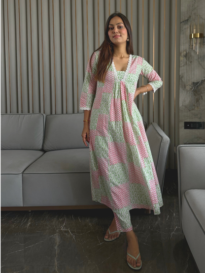 Playful Patterned Cotton Co-Ord Set