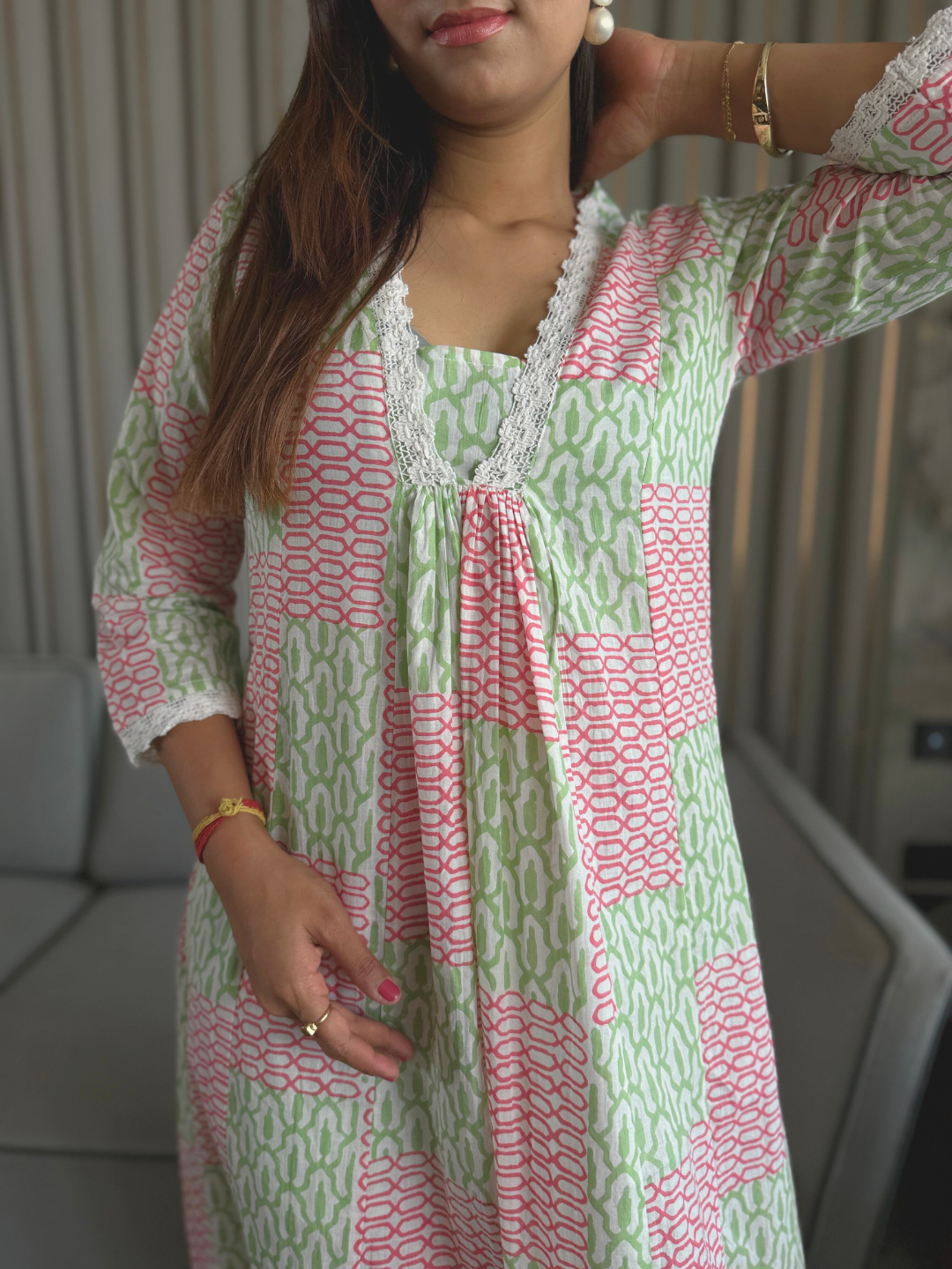 Playful Patterned Cotton Co-Ord Set