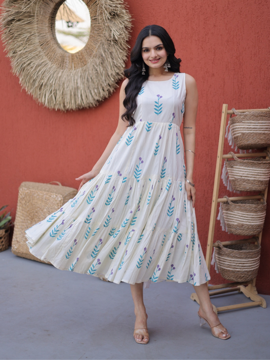 Twirl-Worthy Tiered Cotton Dress