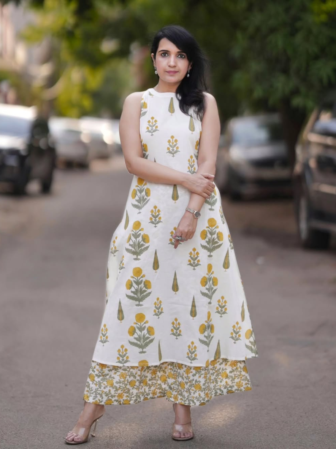 Ivory Muse Jaipuri Cotton Co-Ord Set