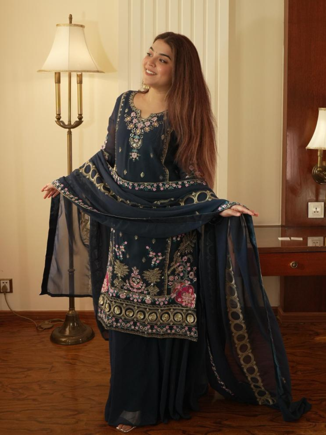 Celestial Floral Georgette Suit