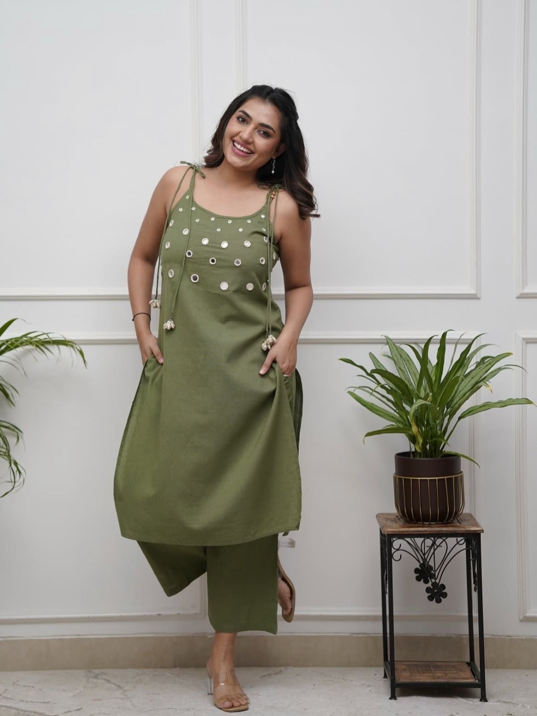 Mirror Muse Spagetti Cotton Co-ord Set