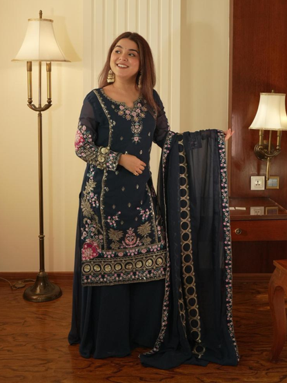 Celestial Floral Georgette Suit