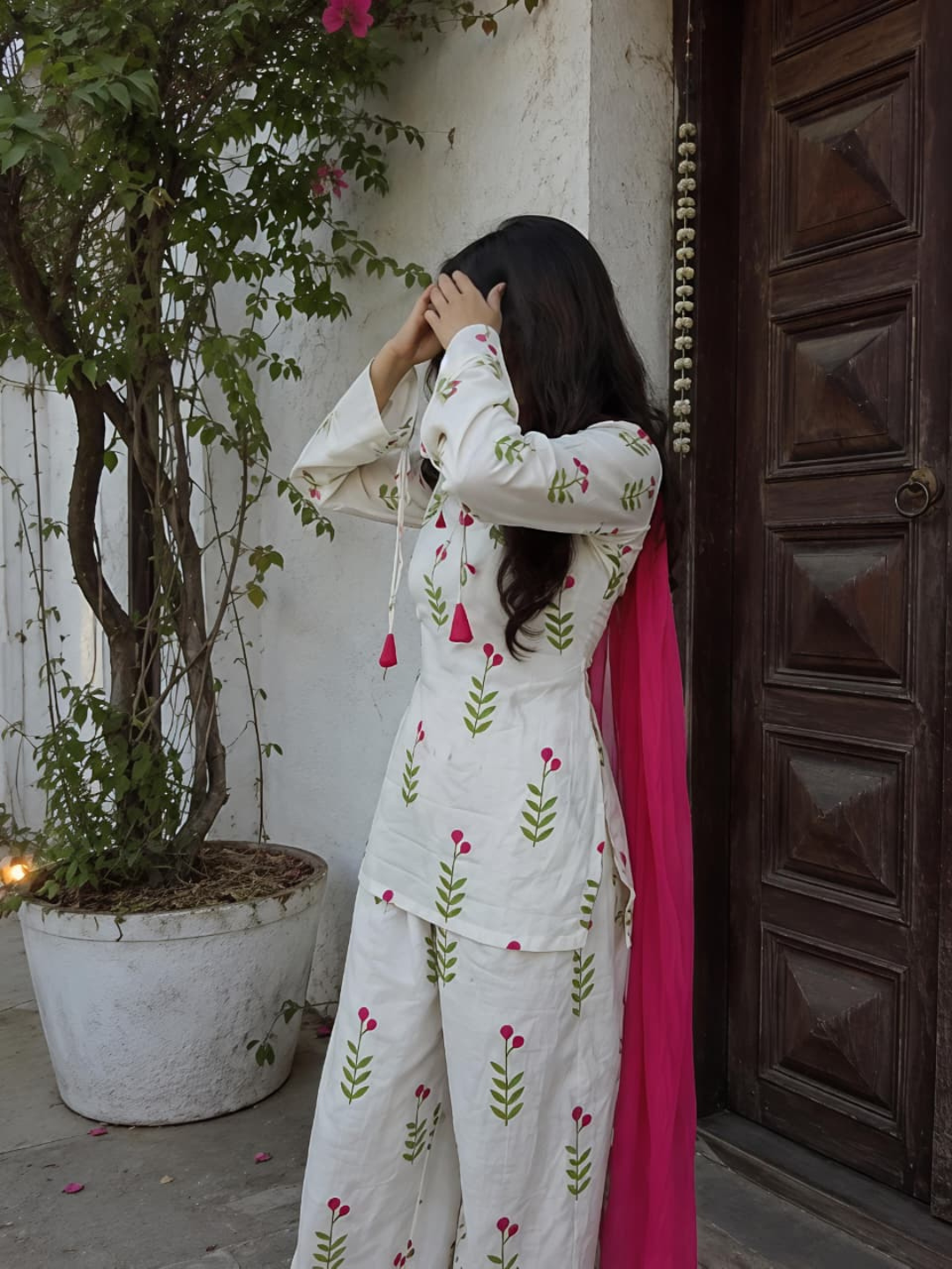 Petal Perfect Contemporary Cotton Suit Set