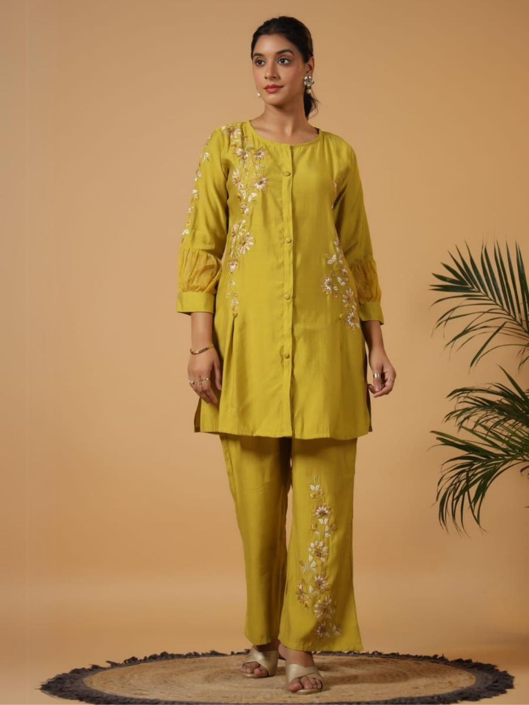 Mustard Muslin Co-Ord Set