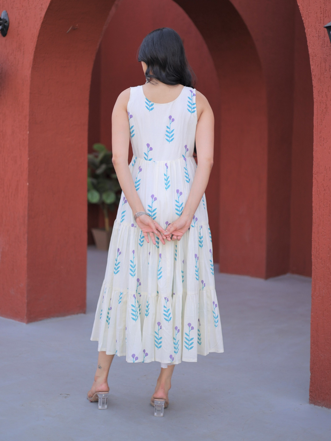 Twirl-Worthy Tiered Cotton Dress