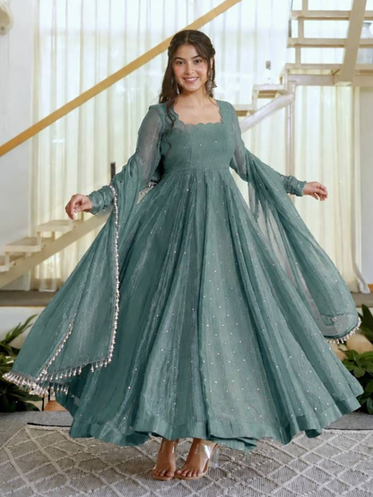 Celebration Edit Premium Anarkali Dupatta Set