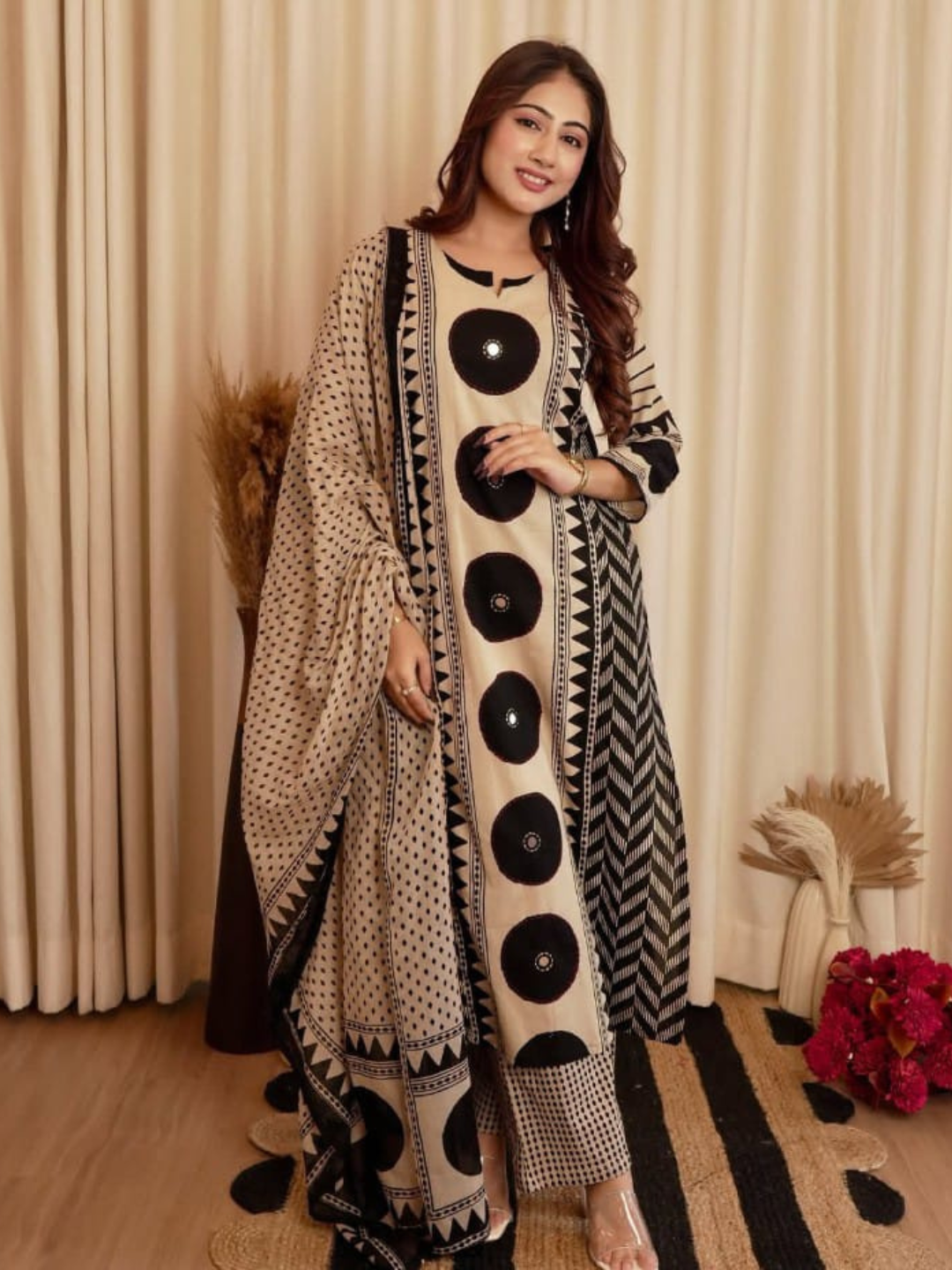 Ajrakh Charm in Everyday Cotton