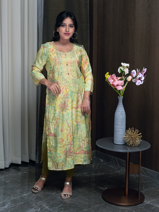 Abstract Print Multi Coloured Kurti