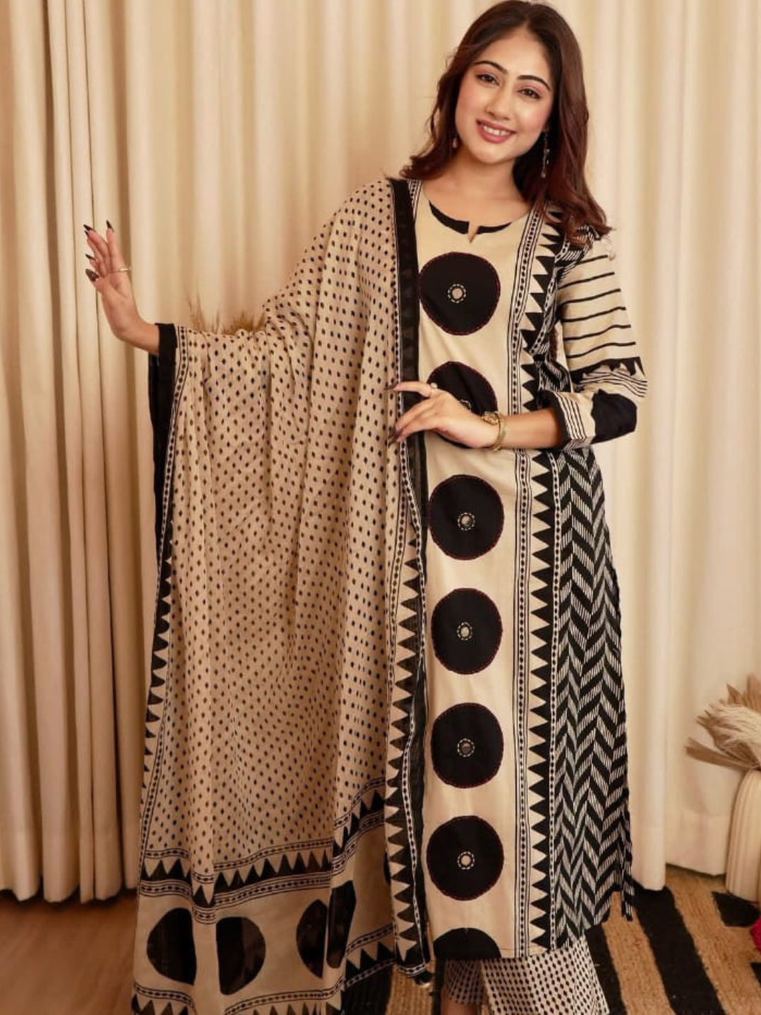 Ajrakh Charm in Everyday Cotton