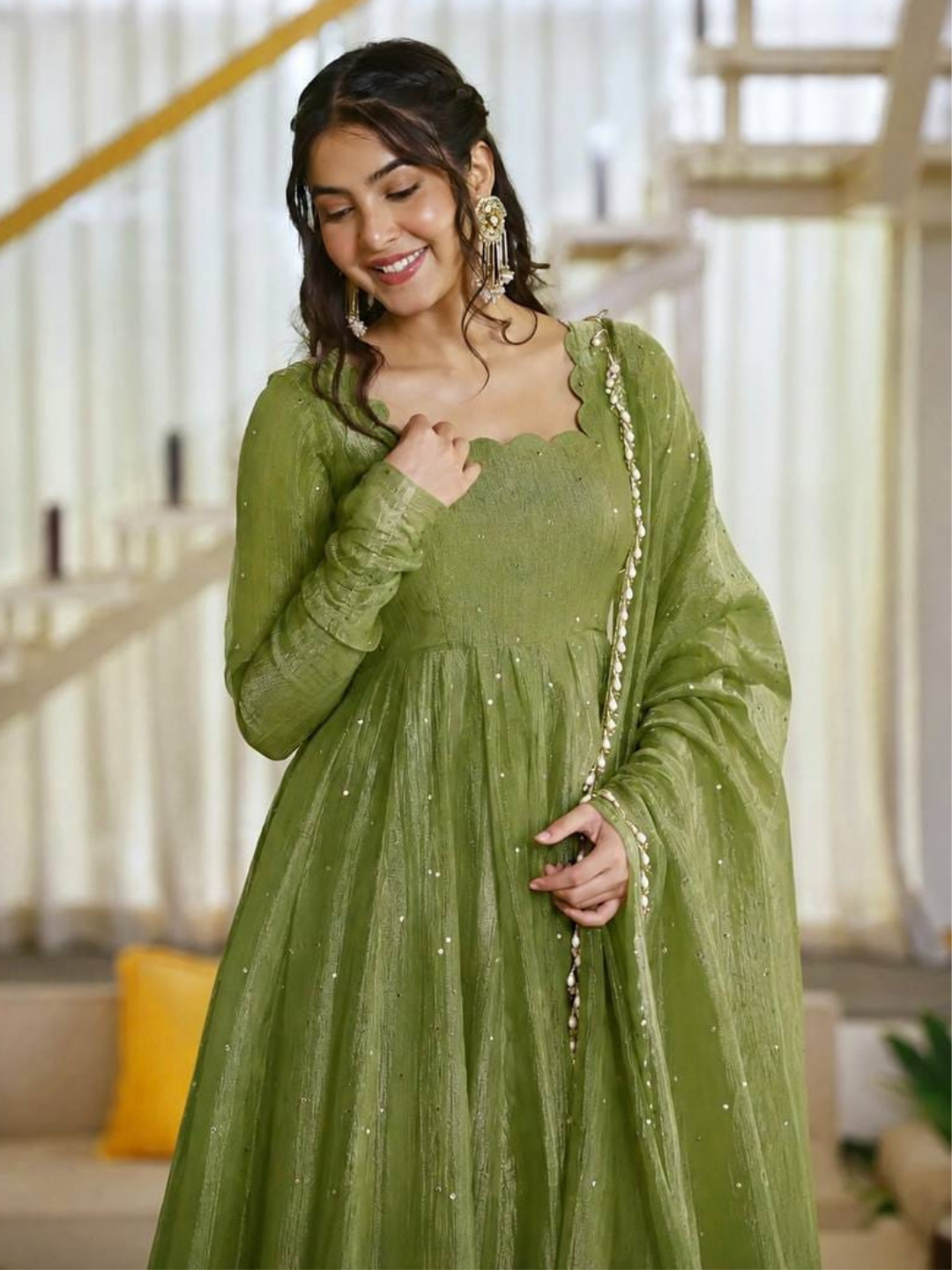 Celebration Edit Premium Anarkali Dupatta Set