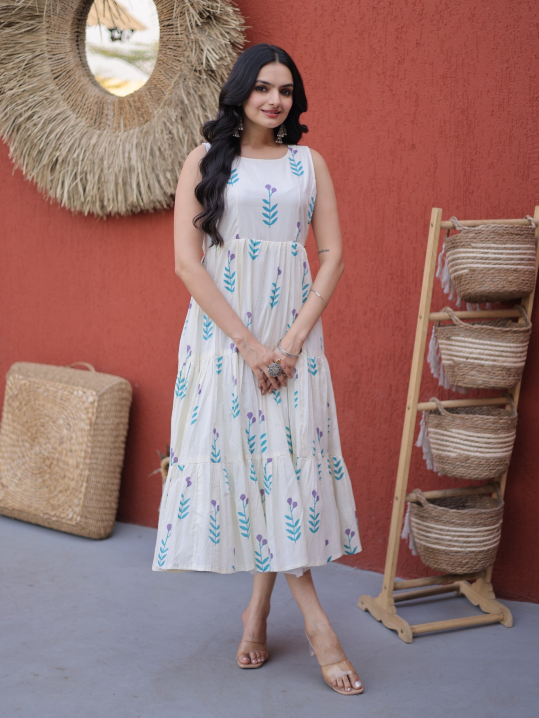 Twirl-Worthy Tiered Cotton Dress