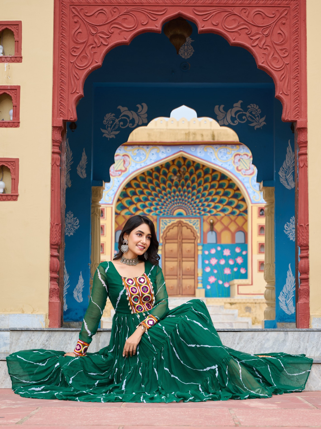 Navratri Gown with Kutchi Embroidery