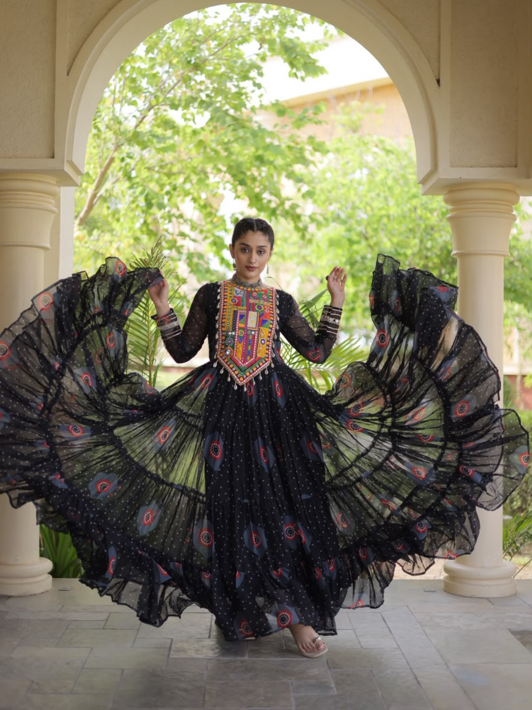 Kutchi patchwork Navratri Gown