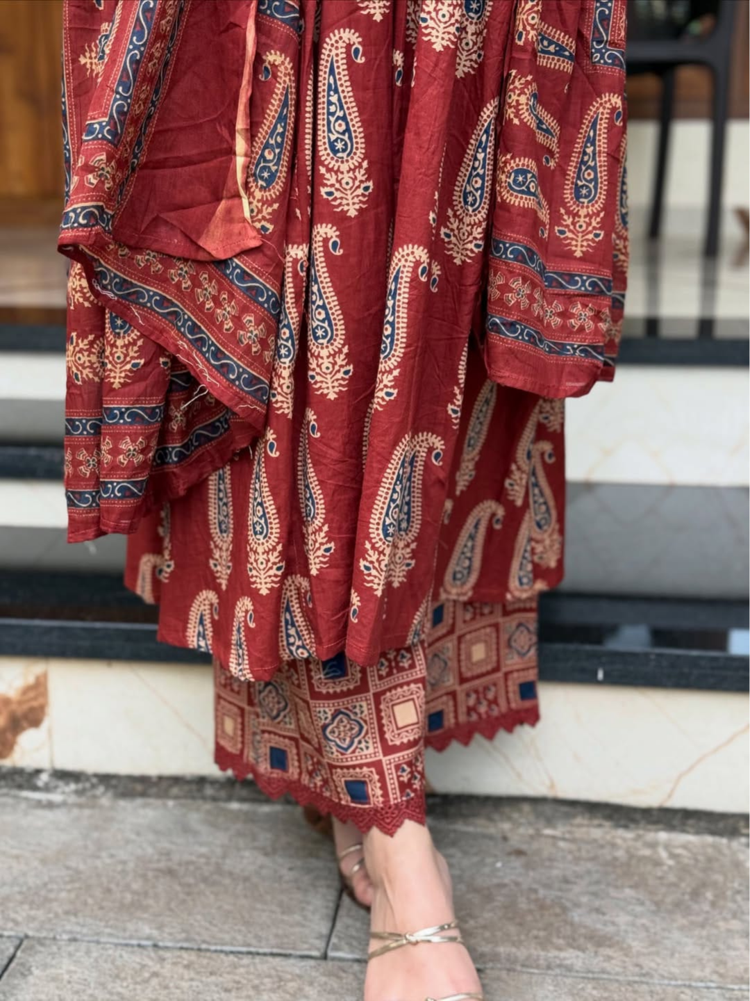 Heritage Bloom Jaipuri Cotton Dupatta Set