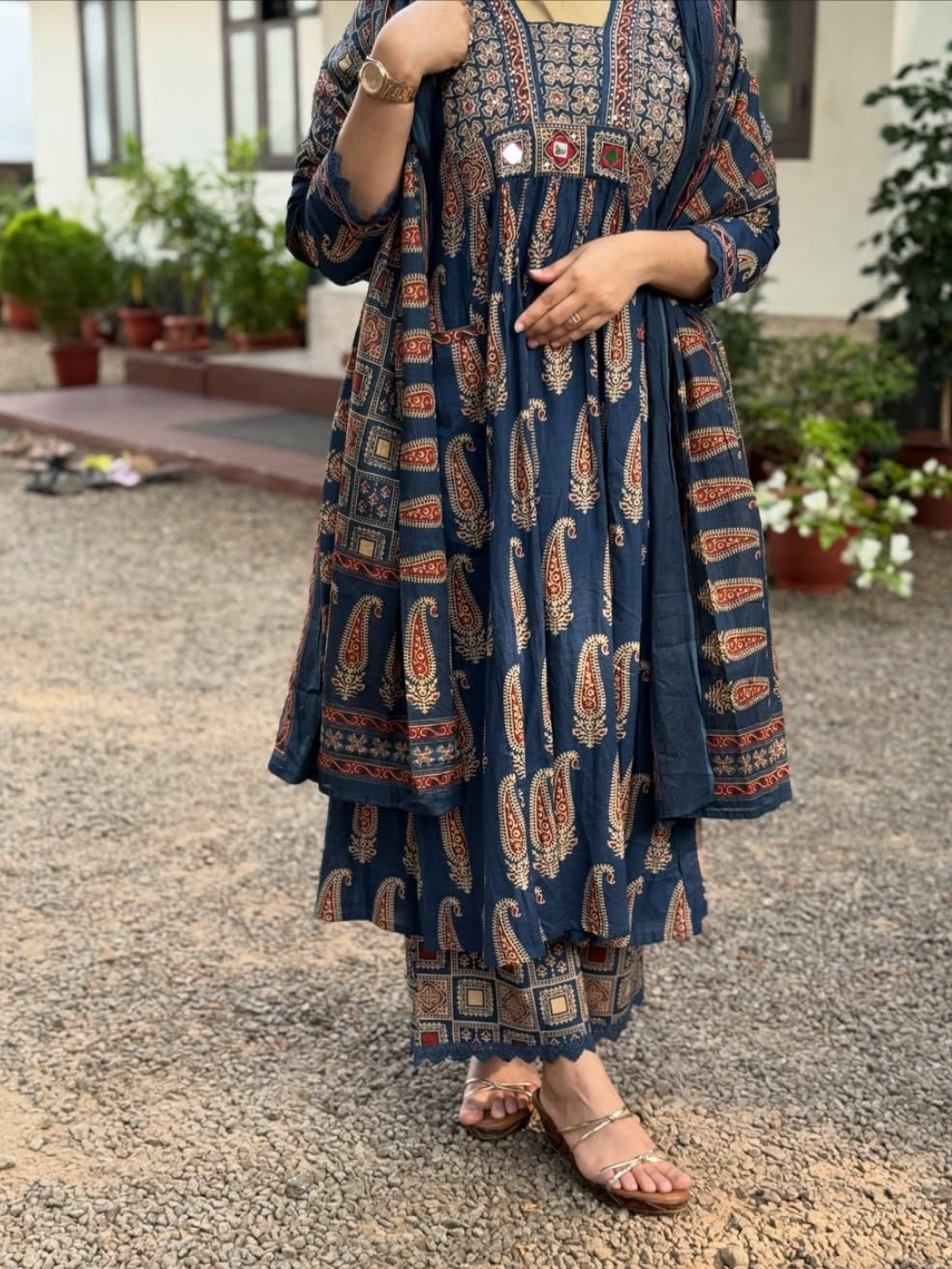 Heritage Bloom Jaipuri Cotton Dupatta Set