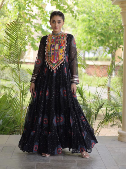 Kutchi patchwork Navratri Gown