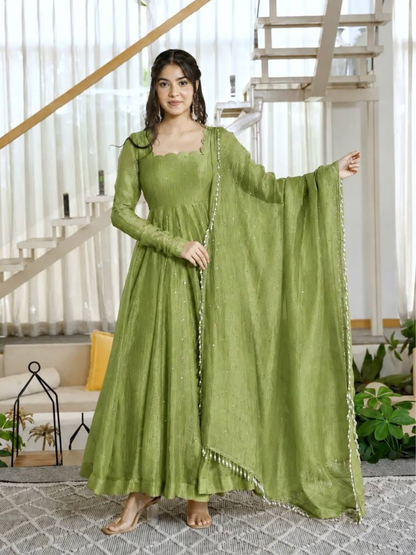 Celebration Edit Premium Anarkali Dupatta Set
