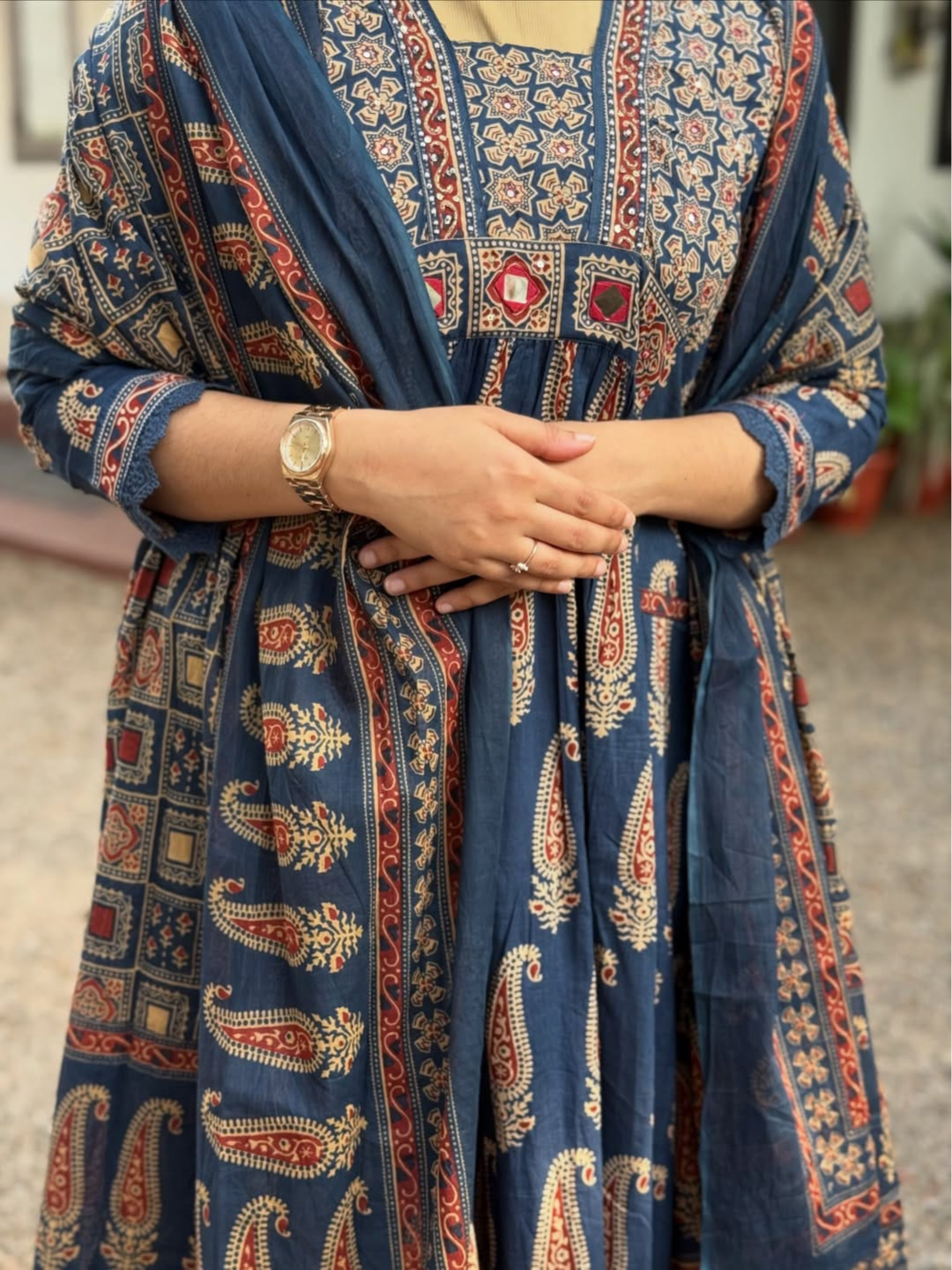 Heritage Bloom Jaipuri Cotton Dupatta Set