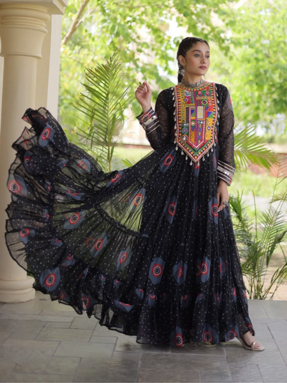Kutchi patchwork Navratri Gown