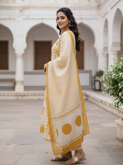 Ajrakh Charm in Everyday Cotton