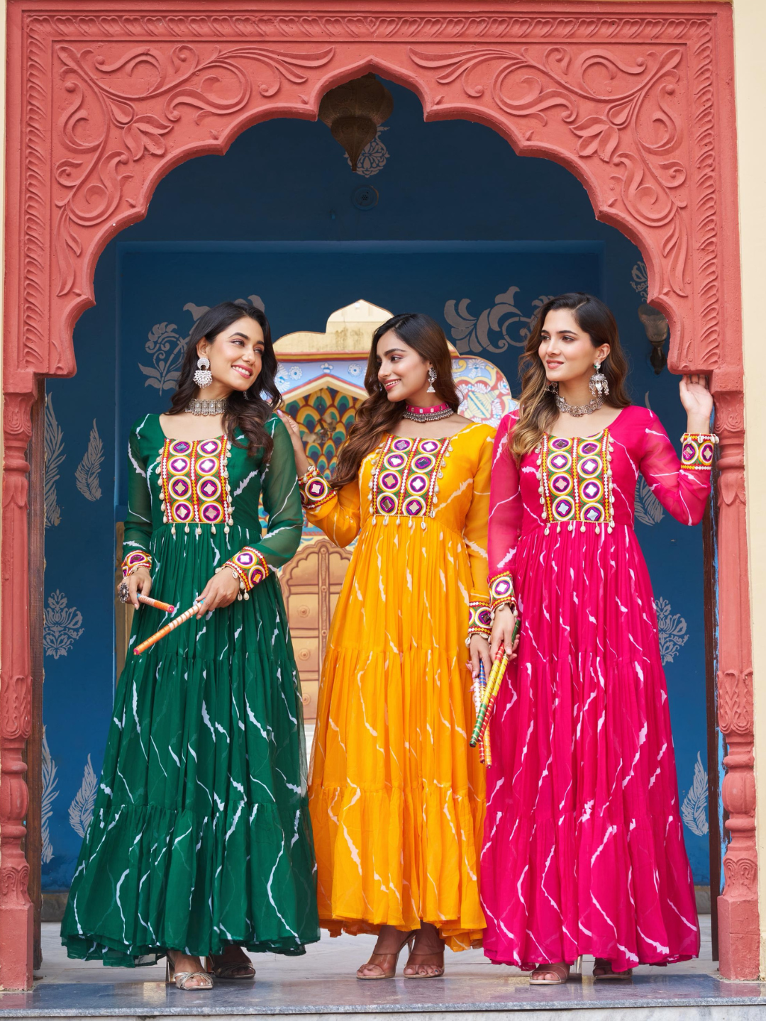Navratri Gown with Kutchi Embroidery