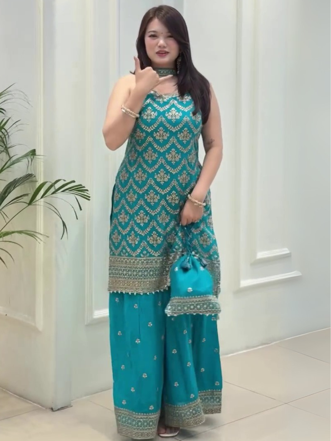 Chic Spaghetti Palazzo Set