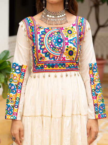 Kutchi Grace Flared Navratri Gown
