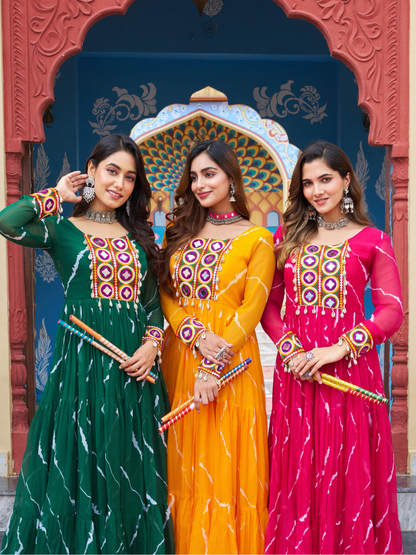 Navratri Gown with Kutchi Embroidery