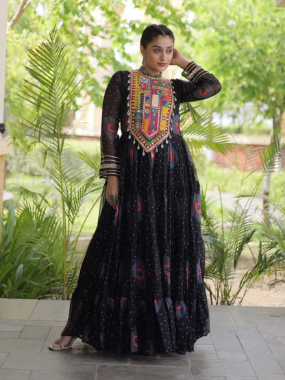 Kutchi patchwork Navratri Gown