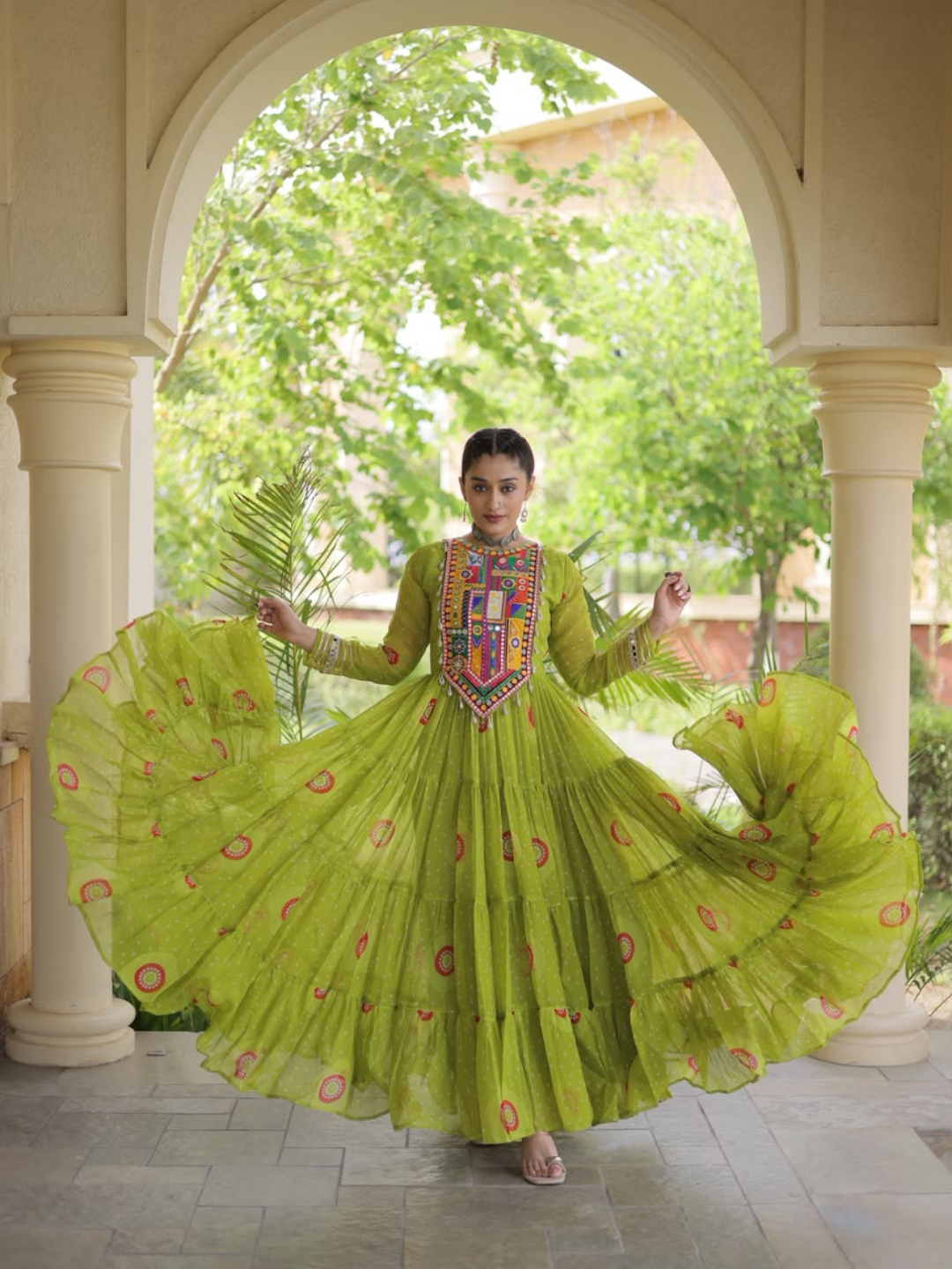 Kutchi patchwork Navratri Gown
