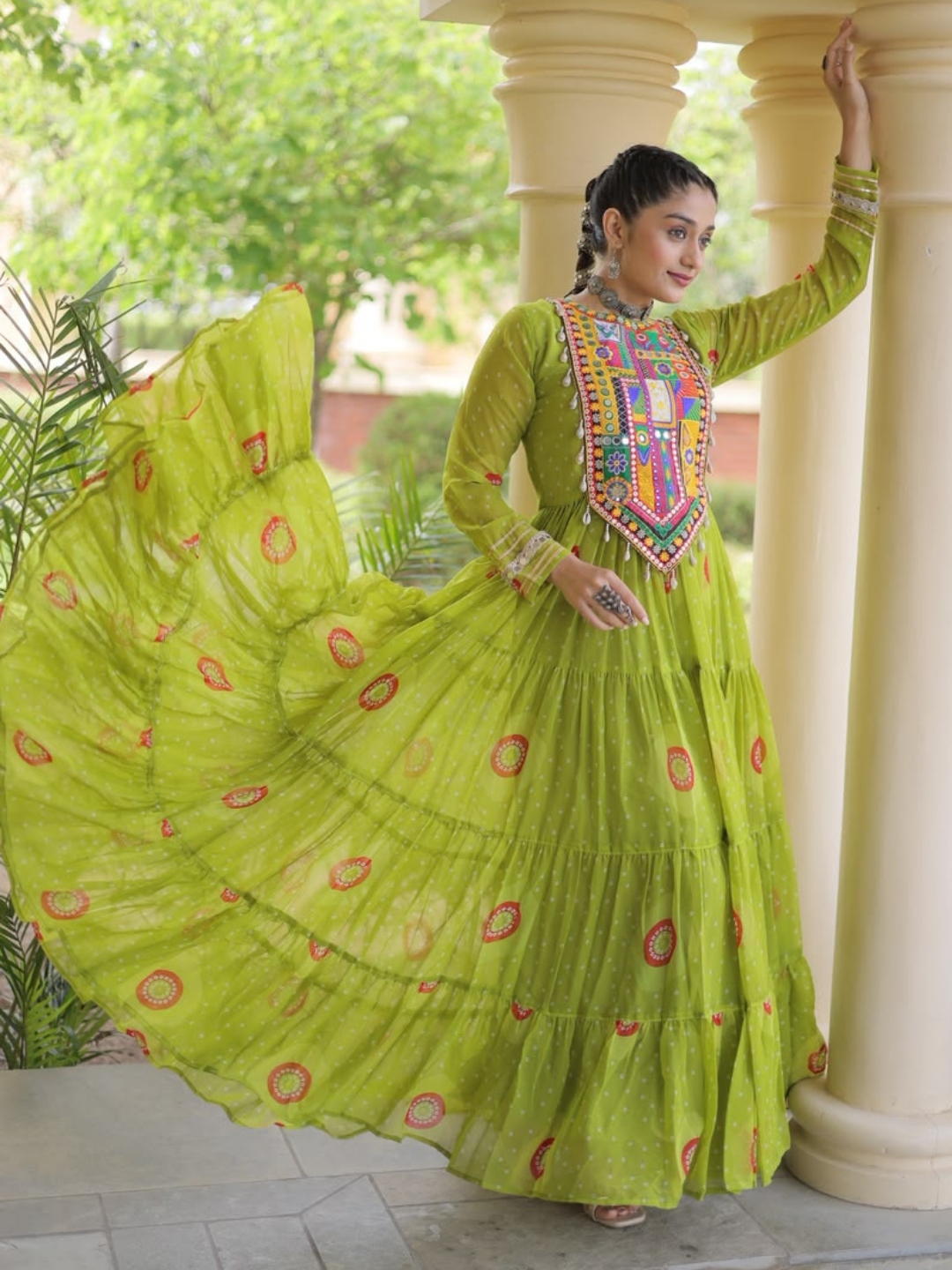 Kutchi patchwork Navratri Gown