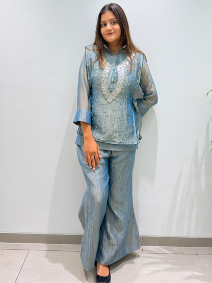 Chic Indo-Western Salsa Silk Co-Ord