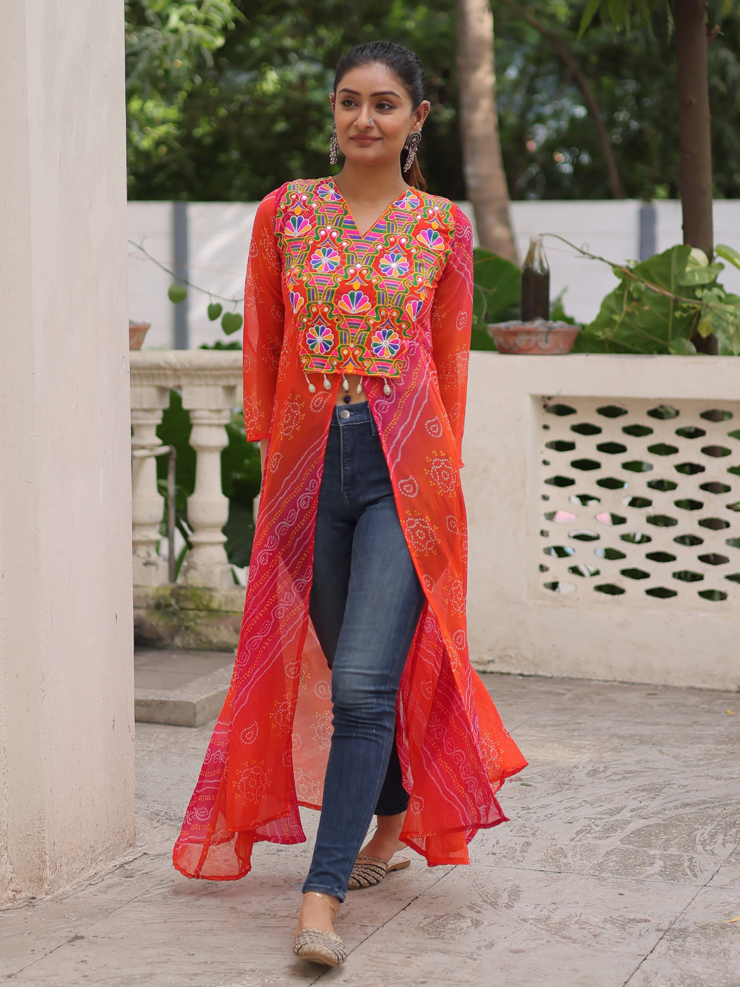 Fusion Flare Front-Open Kurti